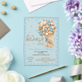 Barly Wait Blue Boy Baby shower Acryl Uitnodigingen (Insitu (Huwelijk))