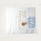 Barly Wait Blue Boy Baby shower Photo Backdrop Wandkleed (Voorkant (horizontaal))