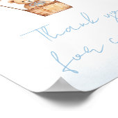 Barly Wait Blue Hete Lucht Bedankt voor uw komst Poster (Hoek)