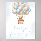 Barly Wait Blue Hete Lucht Bedankt voor uw komst Poster (Voorkant)