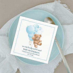 Barly Wait Blue Teddy Bear servetten