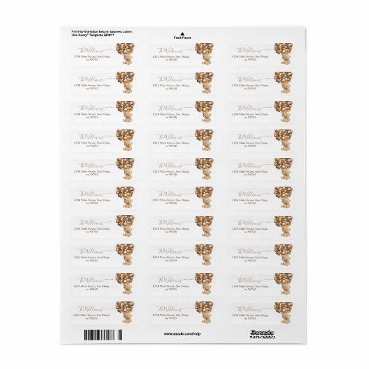 Barly Wait Boho Balloon Neutraal Baby shower Boek Etiket (Full Sheet)