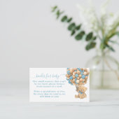 Barly Wait Boho Balloon Neutraal Baby shower Boek Informatiekaartje (Staand voorkant)