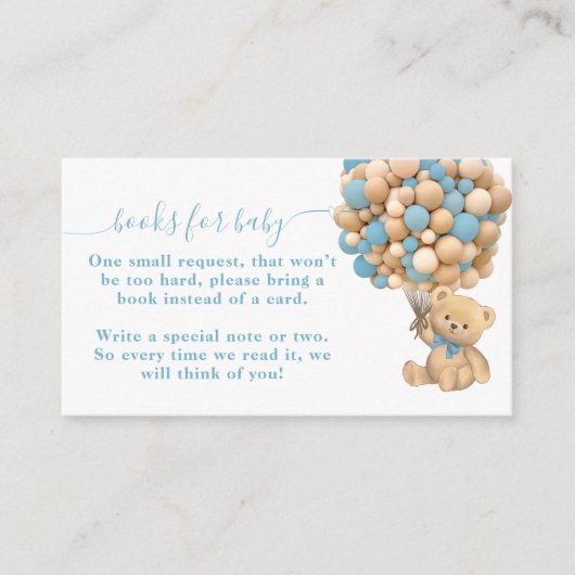 Barly Wait Boho Balloon Neutraal Baby shower Boek Informatiekaartje (Voorkant)