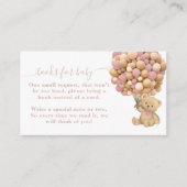 Barly Wait Boho Balloon Neutraal Baby shower Boek Informatiekaartje (Voorkant)