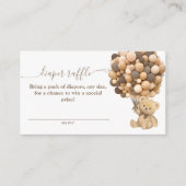 Barly Wait Boho Balloon Neutral Baby shower Diape Informatiekaartje (Voorkant)