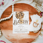 Barly Wait Boho Balloon Neutral Baby shower Kaart