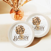 Barly Wait Boho Balloon Neutral Baby shower Papieren Bordje