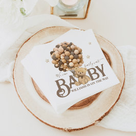 Barly Wait Boho Balloon Neutral Baby shower Servet