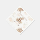 Barly Wait Boho Pampas Baby shower Teddybeer Servet (Hoek)