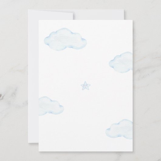 Barly Wait Boy Baby shower by Mail Long Distance Kaart (Achterkant)