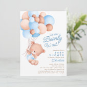 Barly Wait Boy Baby shower Kaart (Staand voorkant)