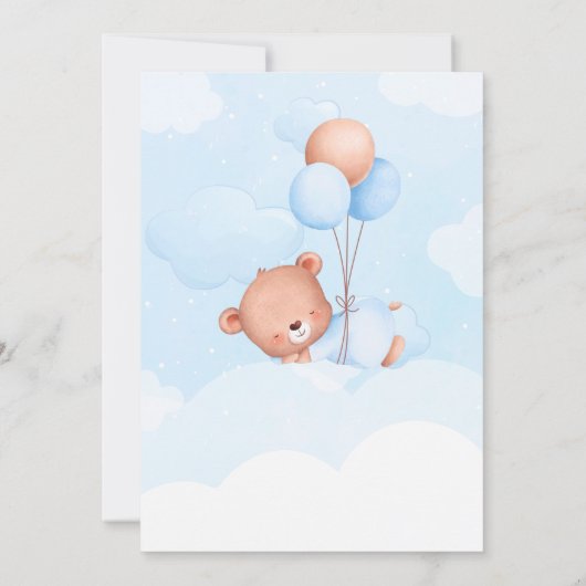 Barly Wait Boy Baby shower Kaart (Achterkant)