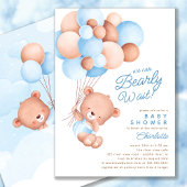 Barly Wait Boy Baby shower Kaart