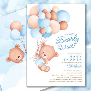 Barly Wait Boy Baby shower Kaart
