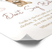 Barly wait Brown ballon zeg niet Baby Poster (Hoek)