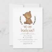 Barly Wait | Cute Beer & Eucalyptus Baby shower Kaart (Voorkant)