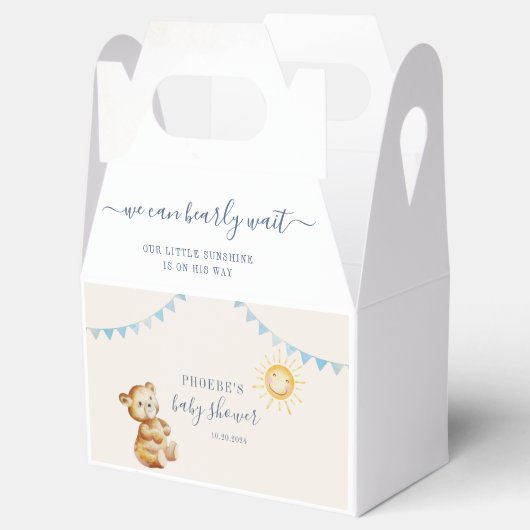 Barly Wait Cute Beer Waterverf Boys Baby shower Bedankdoosjes (Geopend)