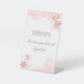 Barly Wait Diaper Raffle Sign Reclamebord Met Voetstuk (Voorkant)