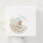 Barly Wait Dusty Blue Teddy Bear Bedankjes Labels (In situ)