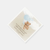 Barly Wait Dusty Blue Teddy Bear Napkins Servet (Hoek)