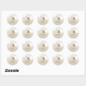 Barly Wait Dusty Blue Teddy Bear Ronde Sticker (Vel)