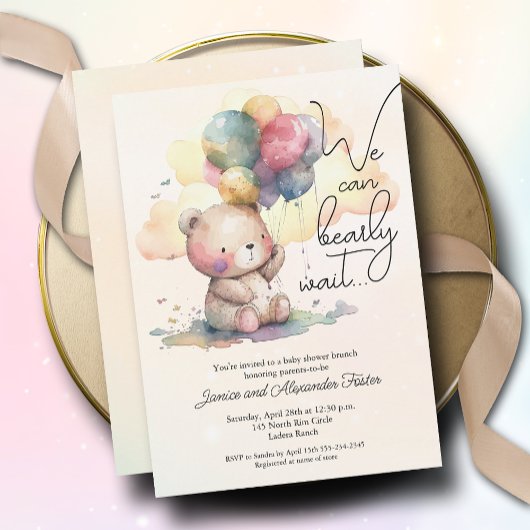Barly Wait Genderneutraal Baby shower Kaart