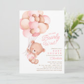 Barly Wait Girl Baby shower Invitation Kaart (Staand voorkant)