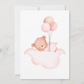 Barly Wait Girl Baby shower Invitation Kaart (Achterkant)