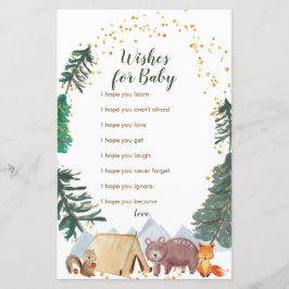 Barly Wait Happy Camper Wishes for Baby Card