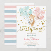 Barly Wait He or she Gender Reopenbaart Baby showe Kaart (Voorkant / Achterkant)