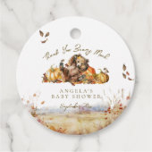 Barly Wait Herfst Woodland Aquarel Baby shower Bedankjes Labels (Voorkant)