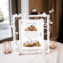 Barly Wait Herfst Woodland Baby shower Cadeauboek Poster