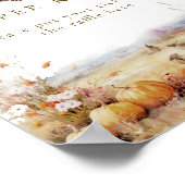 Barly Wait Herfst Woodland Baby shower Luier Poster (Hoek)