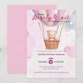 Barly Wait Hete Luchtballon Baby shower Kaart (Voorkant / Achterkant)
