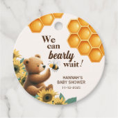 Barly Wait Honey Bee Baby shower Bedankjes Labels (Voorkant)