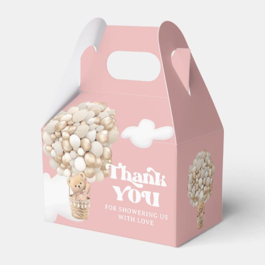 Barly Wait Meisje Beer Ballon Baby shower Bedankdoosjes (Voorkant Zijde)