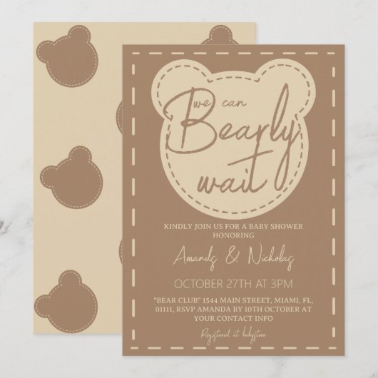 Barly Wait Modern Schattige Jongen Meisje Baby sho Kaart (Voorkant / Achterkant)