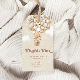 Barly Wait Neutral Teddy Bear Balloon Baby shower Cadeaulabel