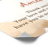 Barly Wait Neutral Teddy Bear Balloon Baby shower Poster (Hoek)