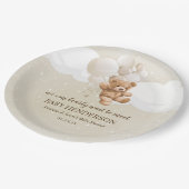 Barly Wait Neutral Teddy Bear Papieren Bordje (Gekanteld)