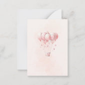 Barly Wait Pink Flowers Waterverf baby shower th Notitiekaartje (Achterkant)