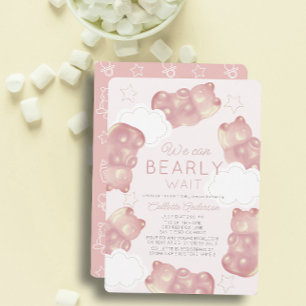 Barly Wait Pink Gummy Beer Meisje Baby shower Kaart