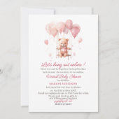 Barly Wait Pink waterverf Virtual Baby shower Kaart (Voorkant)