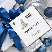 Barly Wait Polar Beer Blue Boy Winter Baby shower Bedankjes Labels