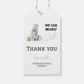 Barly Wait Polar Beer Blue Boy Winter Baby shower Cadeaulabel (Voorkant)