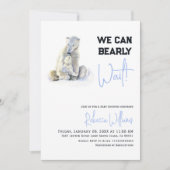 Barly Wait Polar Beer Blue Boy Winter Baby shower Kaart (Voorkant)