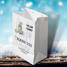 Barly Wait Polar Beer Blue Boy Winter Baby shower Medium Cadeauzakje