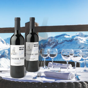 Barly Wait Polar Beer Blue Boy Winter Baby shower Wijn Etiket