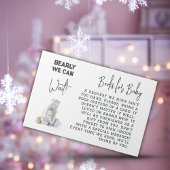 Barly Wait Polar Beer Boeken voor Baby shower Game Informatiekaartje